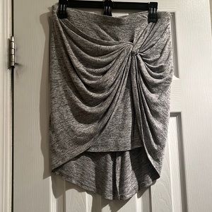 Gray High Low Skirt